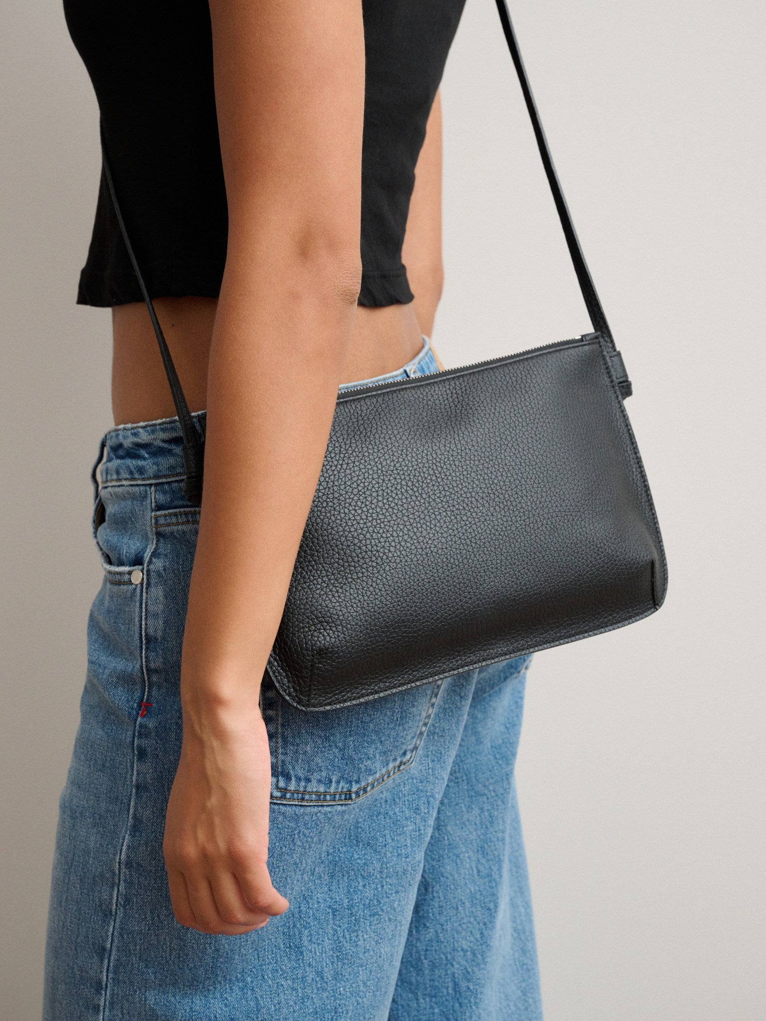 Women's Large Black Leather Purse By Holly Rose | notonthehighstreet.com